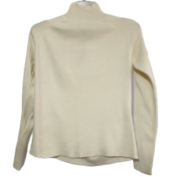 Casual Corner Womens 100% Cotton Mock Turtleneck Long Sleeve Top Size M - Picture 1 of 7